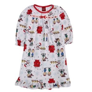 Girls Peanuts Microfleece Nightgown Size 8